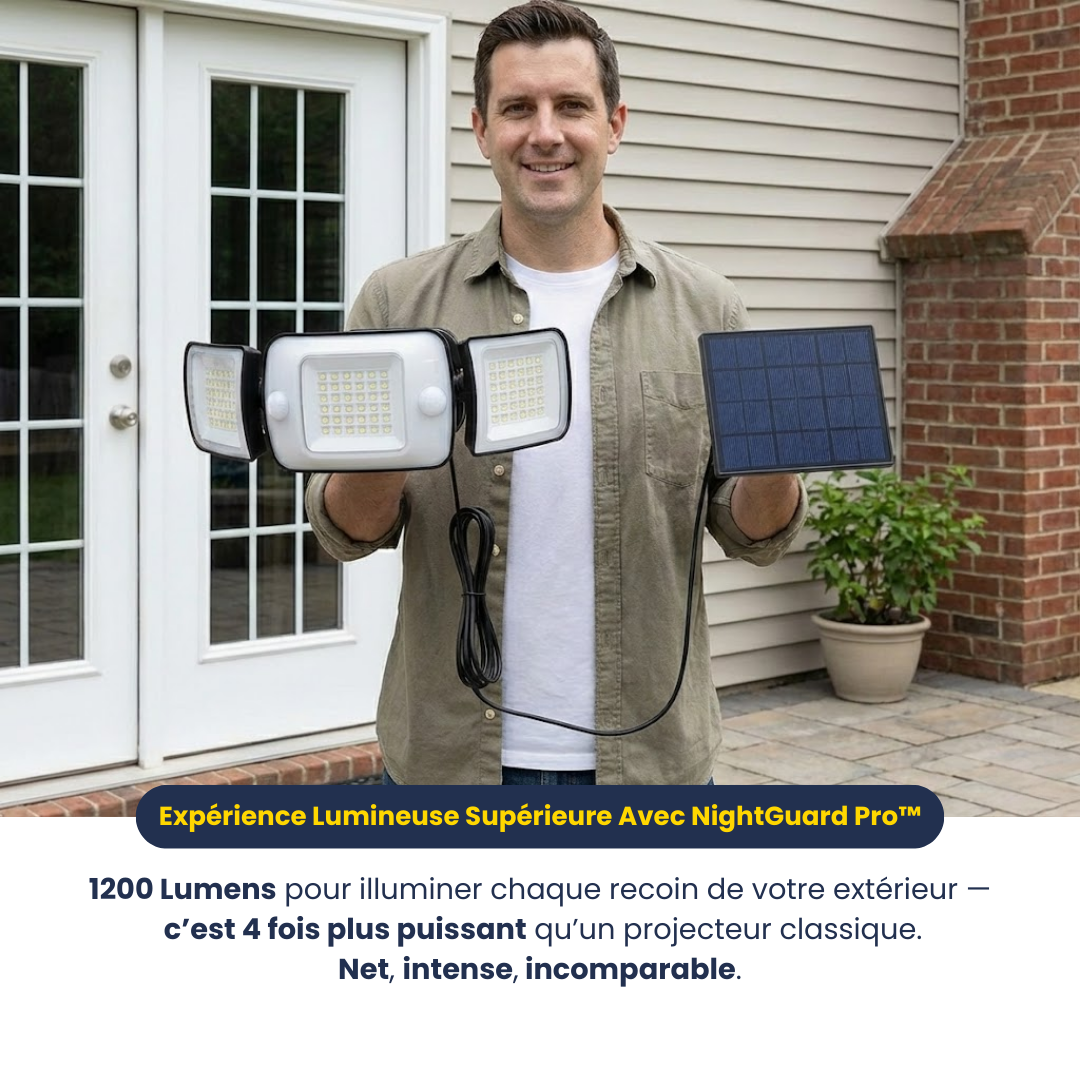 NightGuard Pro™ | Éclairage solaire intelligent avec détecteur de mouvement