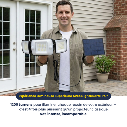 NightGuard Pro™ | Éclairage solaire intelligent avec détecteur de mouvement