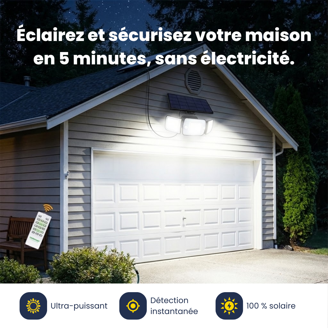 NightGuard Pro™ | Éclairage solaire intelligent avec détecteur de mouvement