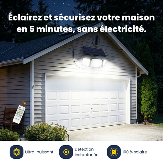 NightGuard Pro™ | Éclairage solaire intelligent avec détecteur de mouvement