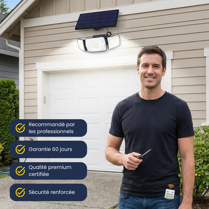NightGuard Pro™ | Éclairage solaire intelligent avec détecteur de mouvement