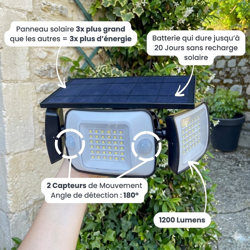 NightGuard Pro™ | Éclairage solaire intelligent avec détecteur de mouvement
