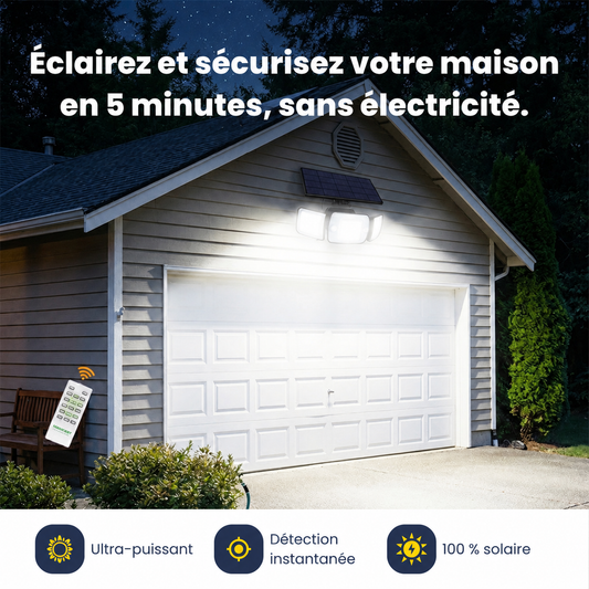 NightGuard Pro™ | Éclairage solaire intelligent avec détecteur de mouvement